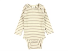 Petit Piao light sand/dark offwhite striped body modal